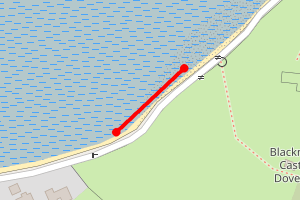 Map showing Blackness Boat Club Bay
