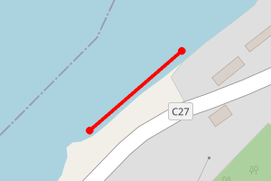 Map showing Port Appin boat shed