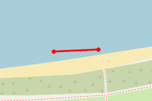 Map showing West Beach Nairn