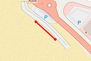 Map showing Chesil - Hamm Beach Road