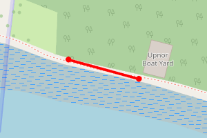 Map showing Upnor East