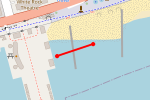 Map showing East of Hastings Pier