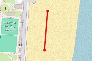 Map showing North of Great Yarmouth Pier