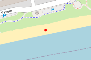 Map showing Pwllheli 2 (South Beach)