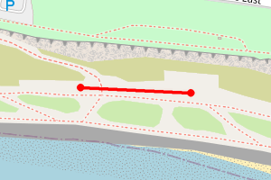 Map showing Barton Beach