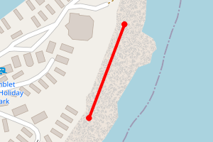Map showing Pwllheli 3 (Carreg yr Imbill/Gimlet Rock)