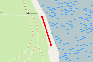 Map showing Lindisfarne Castle Headland (National Trust)
