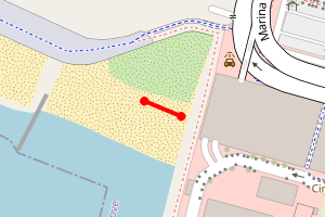 Map showing Black Rock Beach