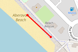 Map showing Aberavon Lifeguard Club