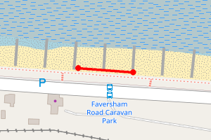Map showing Seasalter Sailing Club