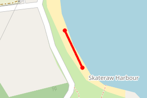 Map showing Skateraw Beach