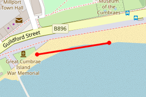 Map showing Newton, Millport