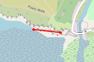 Map showing Pill Beach