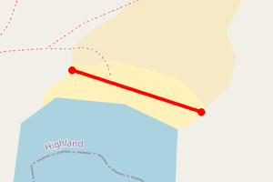 Map showing Port an Eilean (Lochy), Sutherland