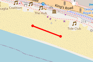 Map showing Brighton Beach 2