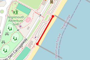 Map showing Teignmouth South of Grand Pier