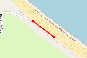 Map showing Helen's Bay Beach