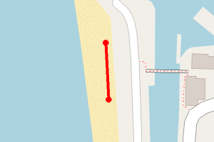 Map showing Ayr (South Beach 2)