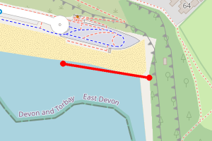 Map showing Orcombe point