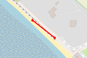Map showing Meon Shore - West