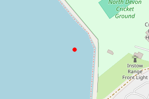 Map showing Beyond Instow Beach (Second Sandhills)