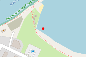 Map showing Amble little Shore
