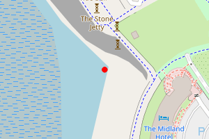 Map showing Morecambe - by stone jetty