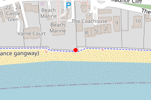 Map showing Sandgate Riviera Beach