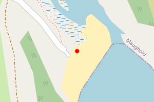 Map showing Port Cornaa