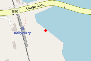 Map showing Ballycarry (Ballycarry side)