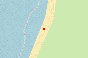 Map showing GULLANE SANDS (ABERLADY)