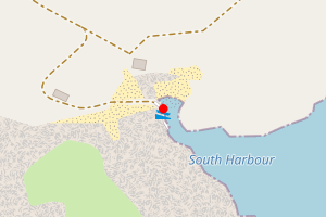 Map showing CALF, SOUTH HARBOUR
