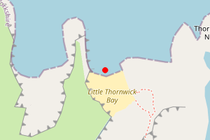 Map showing Little Thornwick