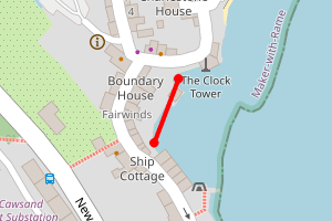 Map showing Girt Beach, Kingsand