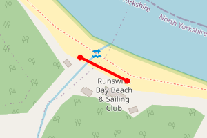 Map showing Runswick Bay
