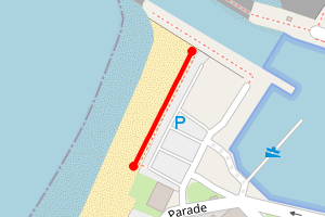 Map showing Aberaeron South