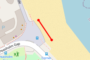 Map showing Scarborough North Bay Promenade