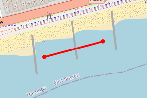 Map showing St Leonards-on-sea