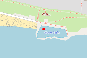 Map showing North Baths, Wick Harbour