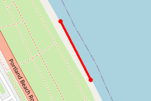 Map showing Portland Harbour North of Chesil