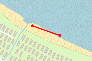 Map showing Pease Bay