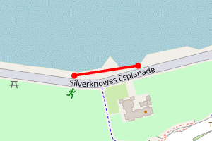Map showing Silverknowes in front of Boardwalk Cafe