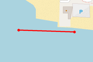 Map showing Hayling Island opposite Inn On The Beach