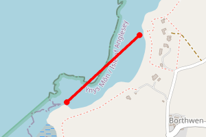 Map showing Porth Trwyn