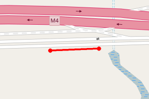Map showing Severn bridge industrial estate