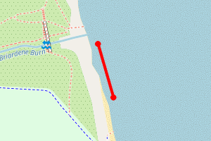 Map showing Whitley Sands (South of Brierdene Car Park)