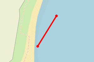 Map showing Lady’s Tower (Elie) to Ardross