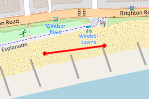 Map showing Alexandra Road to Windsor Road