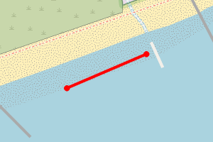 Map showing Normans Bay naturist beach