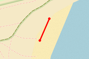 Map showing North Gare Sands (Golf Course Entry Point) Stretch 1